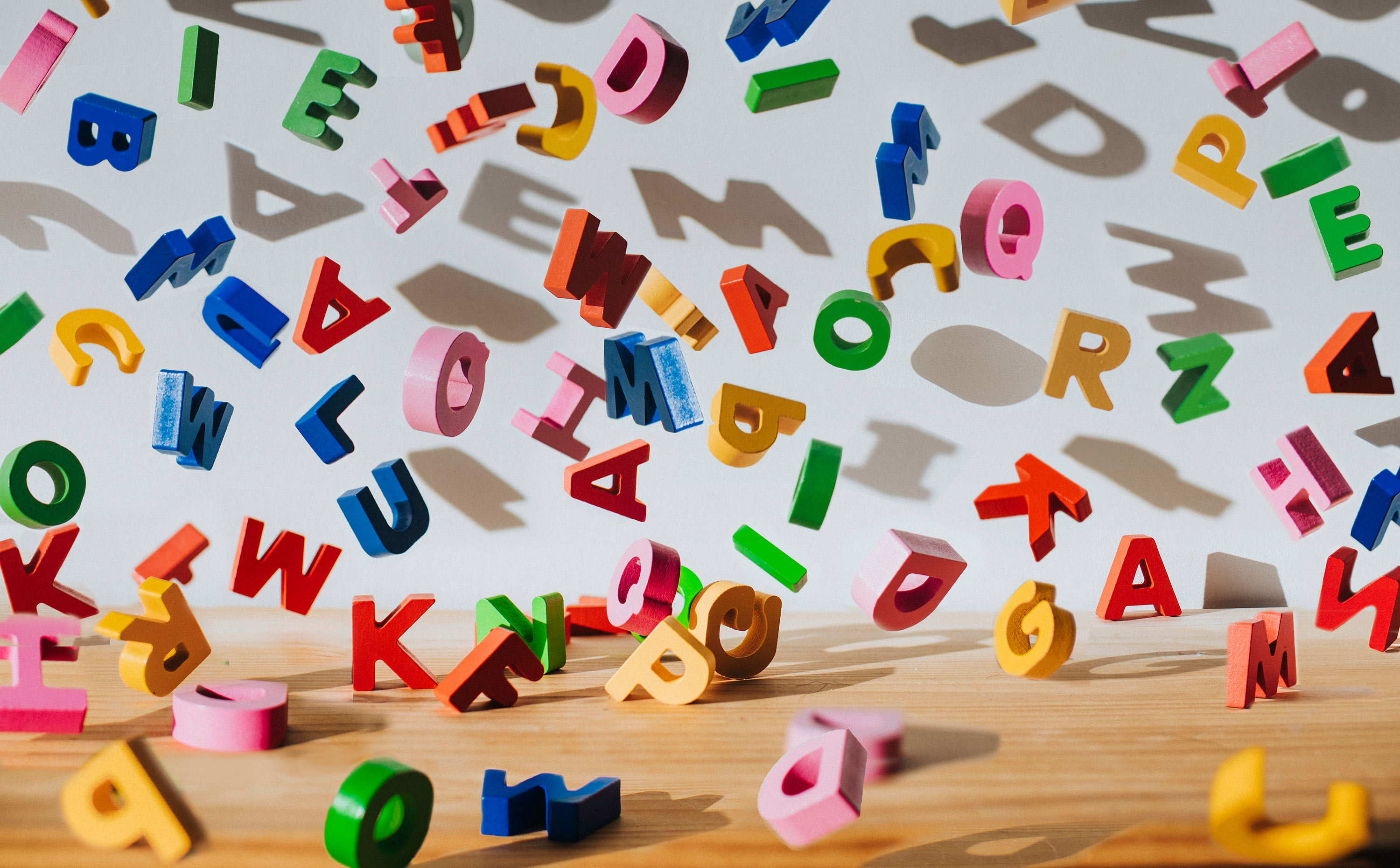 falling letters