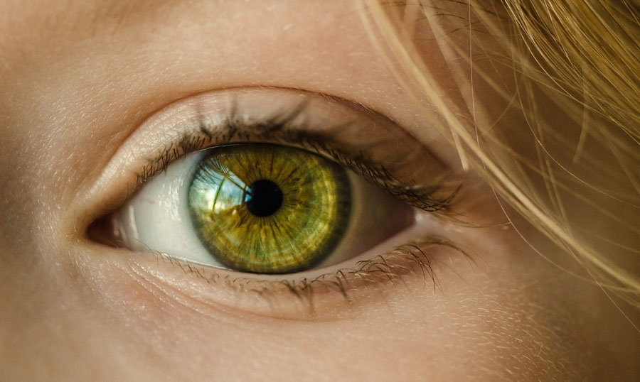 close up of an eye