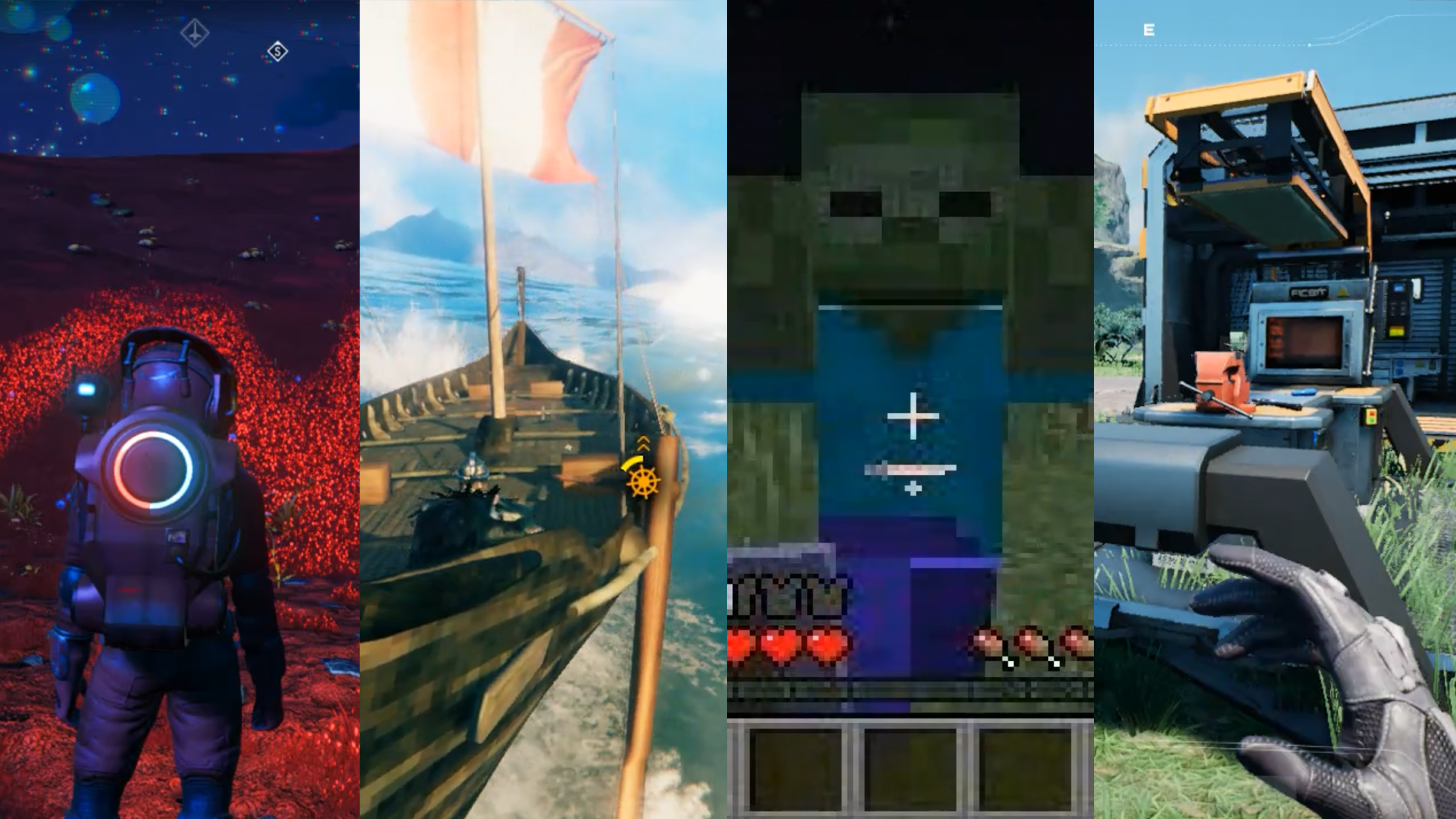 4 screencaps from video game play